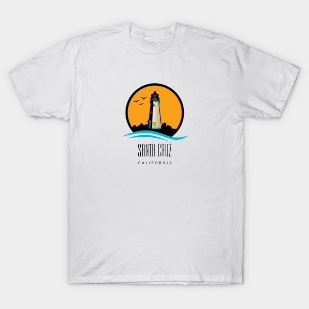 Santa Cruz Lighthouse Dark T-Shirt by PauHanaDesign